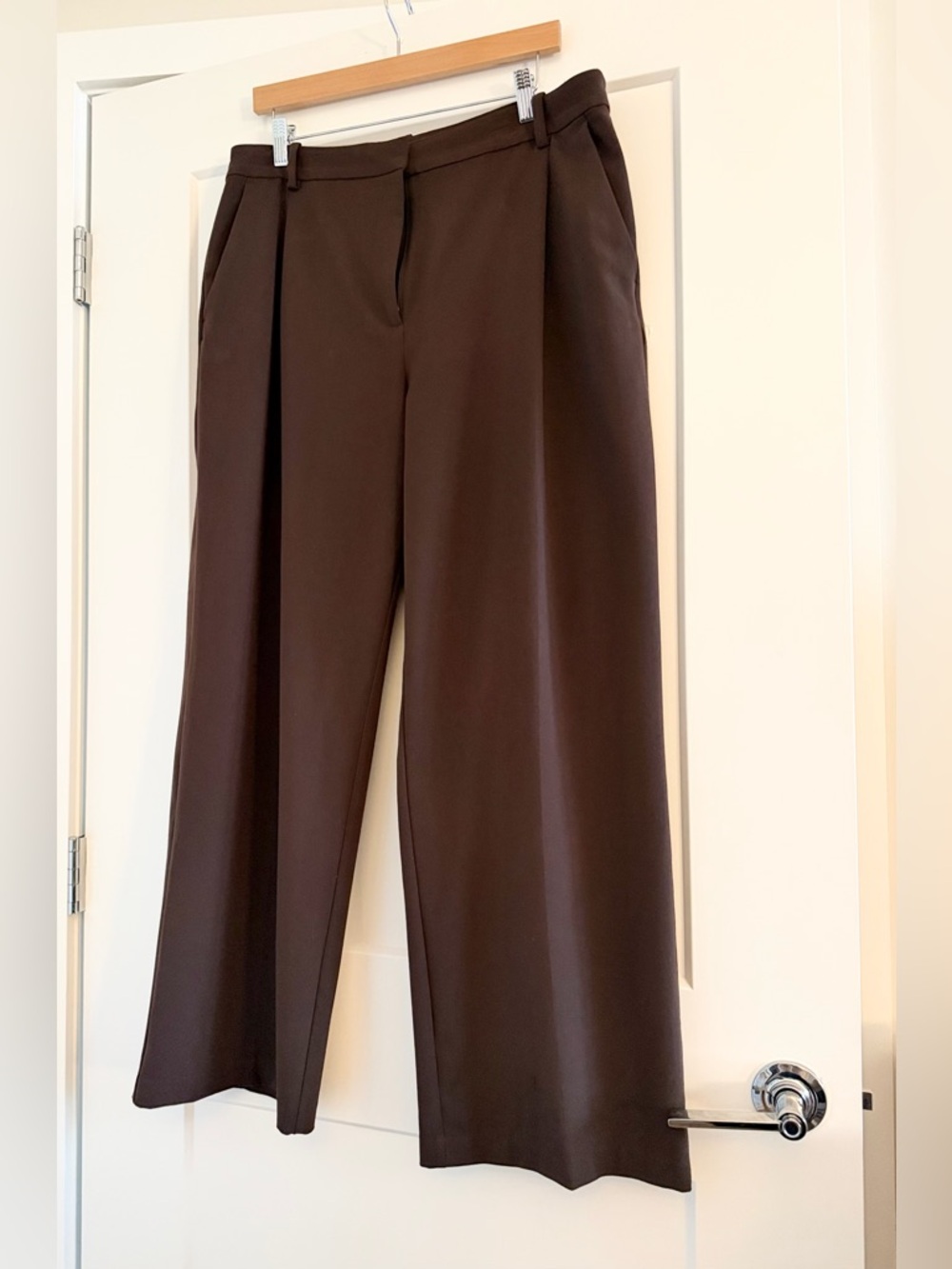 H&M Brown Wide-Leg Women's Trousers - Picture 3 of 3